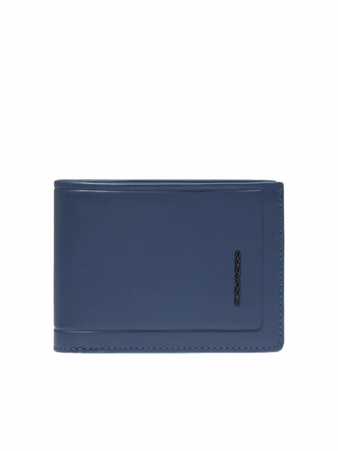 PIQUADRO ATLAS Cartera de piel con monedero azul - Carteras Hombre
