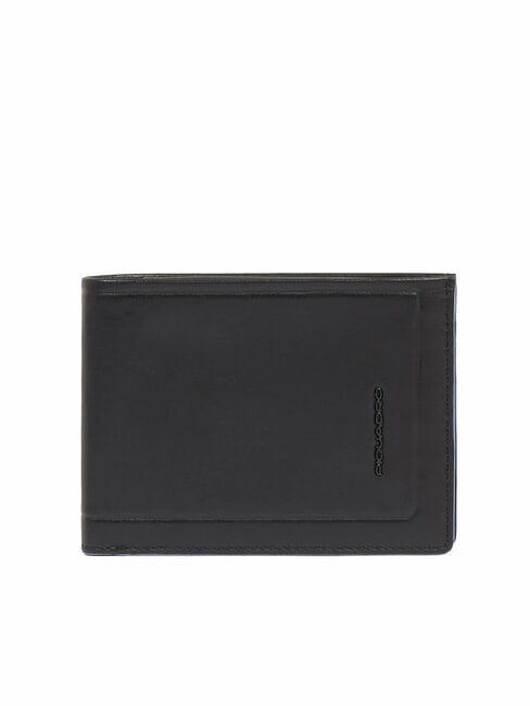 PIQUADRO ATLAS Cartera de piel con monedero negro - Carteras Hombre