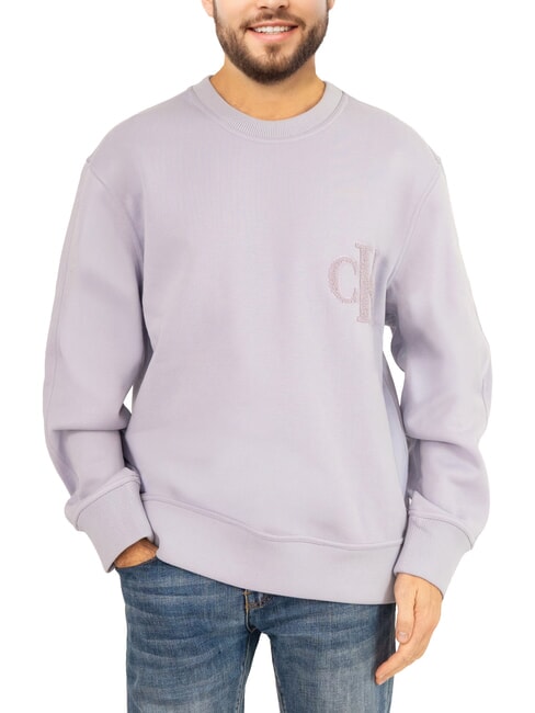 CALVIN KLEIN CK JEANS Sudadera de cuello redondo aura lavanda - Sudaderas