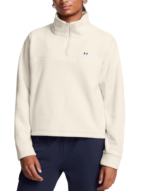 UNDER ARMOUR EXPANSE FLEECE Camisa de entrenamiento cumbre blanca - Sudaderas de mujer