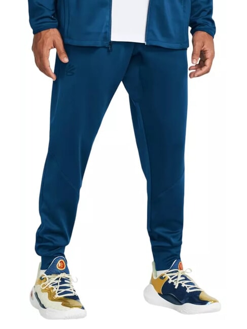 UNDER ARMOUR CURRY PLAYABLE pantalones de chándal azul universitario - Trajes deportivos para hombres
