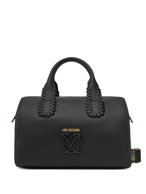 LOVE MOSCHINO BRAIDED Bolso bandolera con correa para el hombro negro - Bolsos Mujer