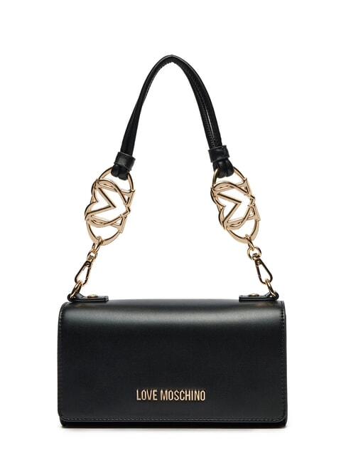 LOVE MOSCHINO JEWEL Bolso de hombro con solapa negro - Bolsos Mujer