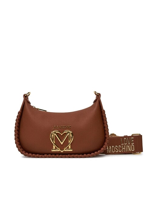 LOVE MOSCHINO BRAIDED Bolso de hombro camello - Bolsos Mujer