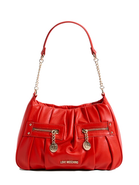 LOVE MOSCHINO BAGGY Bolso bandolera con bolsillos ROJO - Bolsos Mujer