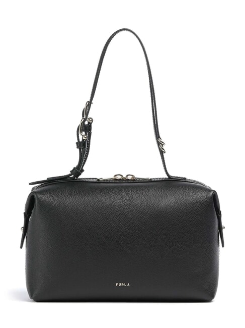 FURLA DOUBLE Bolso bandolera de piel negro - Bolsos Mujer