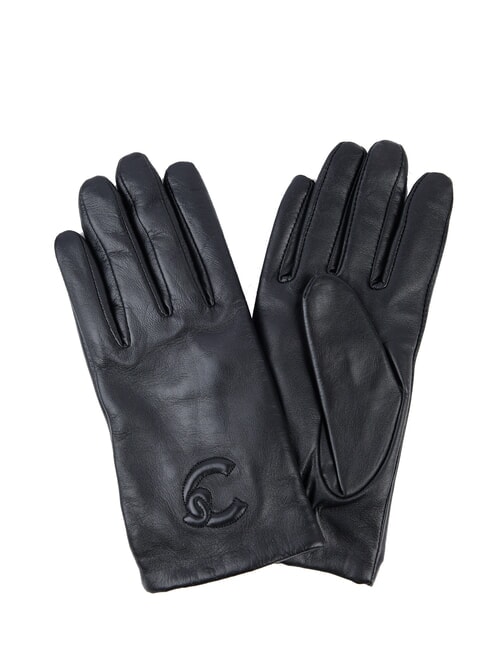 COCCINELLE C-ME GLOVE EMB guantes de cuero negro - Guantes