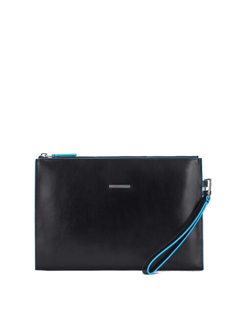 PIQUADRO BLUE SQUARE Bolso de mano plano de piel negro - Bolsos Mujer
