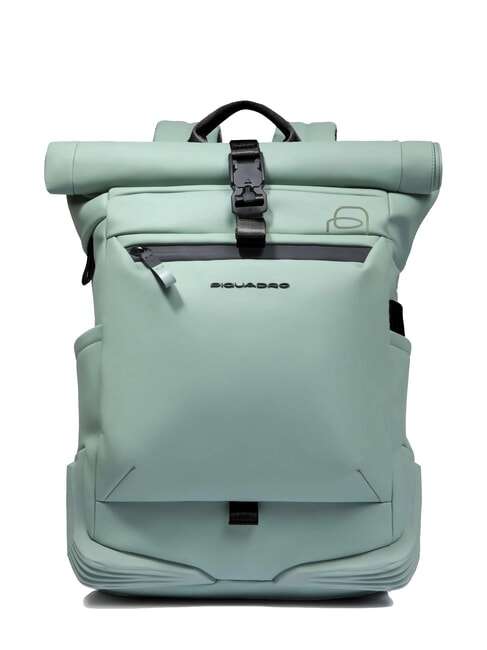 PIQUADRO CORNER SPECIALE GOMMATO Mochila enrollable para portátil de 15,6" VERDE - Mochilas para portátil