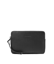 PIQUADRO BLACK SQUARE Bolso de mano de piel para hombre con correa de muñeca - Fundas para tablet & Organizer