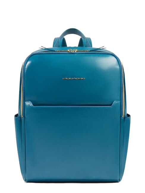 PIQUADRO BLUE SQUARE  Mochila para portátil de 14 pulgadas, de cuero octano 3 - Mochilas para portátil