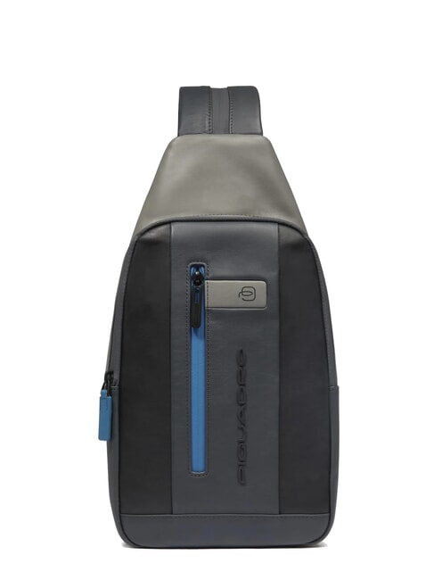 PIQUADRO URBAN Mochila de un solo hombro con soporte para iPad®mini gris negro - Bandoleras Hombre