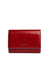 PIQUADRO BLUE SQUARE Cartera de cuero ROJO - Carteras Mujer - 1