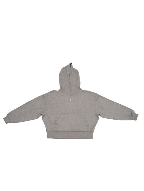 CALVIN KLEIN CK JEANS Sudadera de algodón con capucha y bolsillo. brezo gris - Sudaderas de mujer