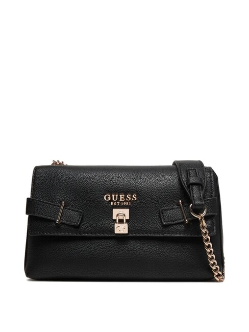 GUESS YESBA Bolso de hombro con solapa, bolso bandolera NEGRO - Bolsos Mujer