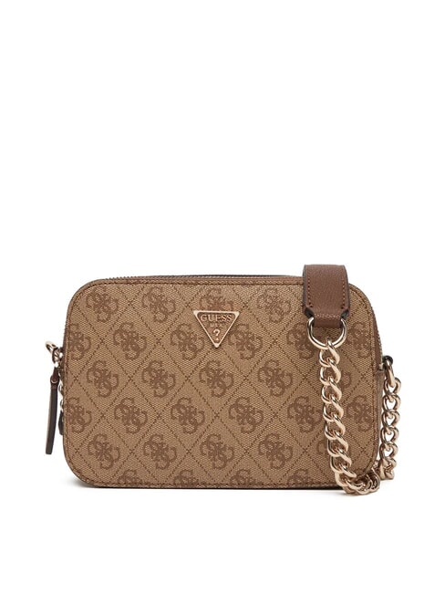 GUESS NOELLE 2 Bolso bandolera para cámara logotipo de café con leche / marrón - Bolsos Mujer