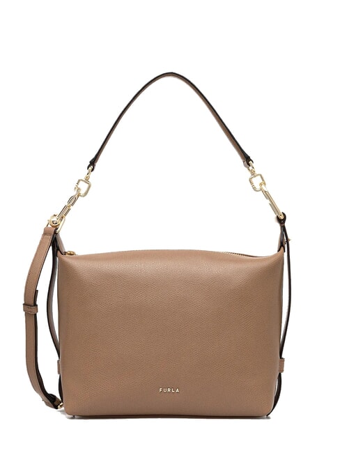 FURLA TONIE Bolso pequeño de piel con correa para el hombro caramelo - Bolsos Mujer