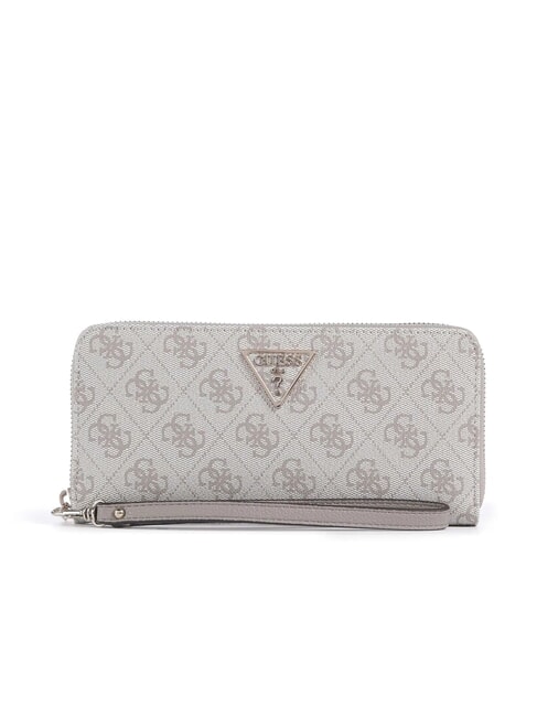 GUESS LAUREL 2 Cartera grande con cremallera logotipo de color topo oscuro - Carteras Mujer