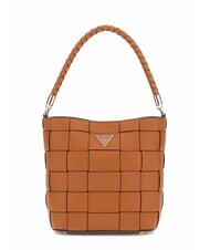 GUESS MAYLEE Mini bolso de hombro tipo cubo bolso shopper Albury caramelo - Bolsos Mujer - 1