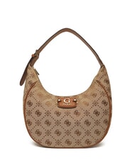 GUESS NEDA Bolso de hombro tipo hobo de tejido jacquard LOGOTIPO DE LECHE - Bolsos Mujer - 1