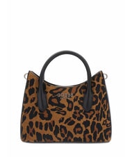GUESS DOMITILLA Bolso de piel St. Animalier leopardo - Bolsos Mujer - 1