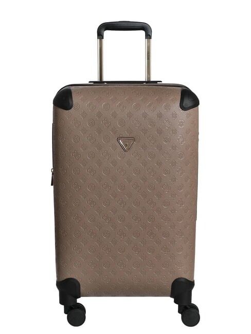 GUESS WILDER 22 Carro mediano logotipo de color topo oscuro - Trolley R&iacute;gidos