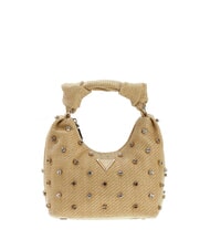 GUESS ISOTTA Bolso bandolera de rafia con aplicaciones de joya lalie belleza natural - Bolsos Mujer - 1