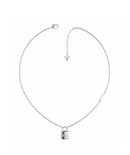 GUESS KEEP ME CLOSE Collar con colgante de candado de cristal SILVER - Collares - 1