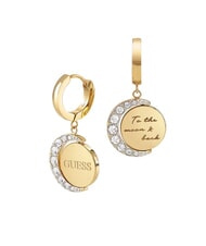 GUESS MOON PHASES Pendientes con medalla y cristales oro amarillo - Pendientes - 1