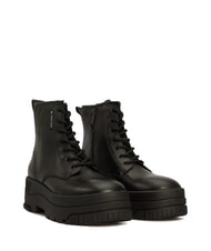 TOMMY HILFIGER TH JEANS Botines de plataforma de piel con cremallera - Zapatos Mujer