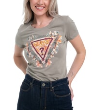 GUESS TRIANGLE FLOWERS Camiseta el&aacute;stica con estampado - camiseta