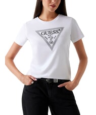 GUESS SS CN KRYSTAL TRIANGLE Camiseta de manga corta con tachuelas y pedrer&iacute;a - camiseta