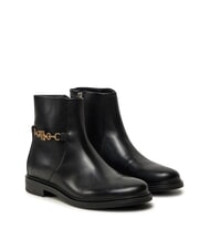 TOMMY HILFIGER TH CHAIN Botines bajos de piel con cremallera - Zapatos Mujer
