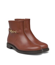 TOMMY HILFIGER TH CHAIN Botines bajos de piel con cremallera - Zapatos Mujer