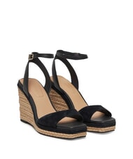 TOMMY HILFIGER TH MONOGRAM Sandalias de cu&ntilde;a alta de piel negro - Zapatos Mujer - 1