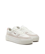 CALVIN KLEIN FF CUPSOLE LACE UP Zapatillas de cuero blanco - Zapatos Mujer - 1