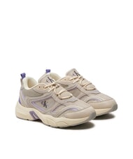 CALVIN KLEIN RETRO TENNIS Zapatillas de malla y piel de ante - Zapatos Mujer