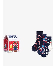 HAPPY SOCKS HOLIDAY KIDS Caja de regalo 3 pares de calcetines rojo - Calcetines unisex - 1