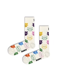 HAPPY SOCKS CAT Lote de regalo de 1 par de calcetines multicolor - Calcetines de mujer - 1