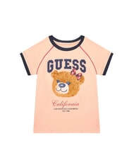 GUESS KIDS Camiseta de manga corta con estampado de osito de peluche amanecer de melocot&oacute;n - Camiseta ni&ntilde;o - 1