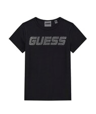 GUESS KIDS MINI ME Camiseta de manga corta para ni&ntilde;a con pedrer&iacute;a jetbla - Camiseta ni&ntilde;o - 1