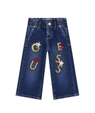 GUESS KIDS MINI ME Vaqueros de ni&ntilde;a con parches de pedrer&iacute;a Letras brillantes beb&eacute; w - pantalones para ni&ntilde;os - 1