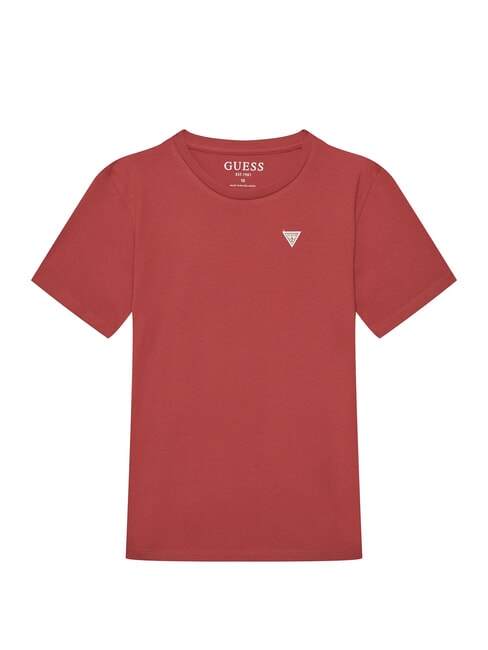 GUESS KIDS Camiseta de manga corta con escudo del logotipo al rojo vivo - Camiseta ni&ntilde;o