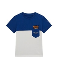 GUESS KIDS Camiseta de beb&eacute; con bolsillo y osito de peluche lirio azul - Camiseta ni&ntilde;o - 1