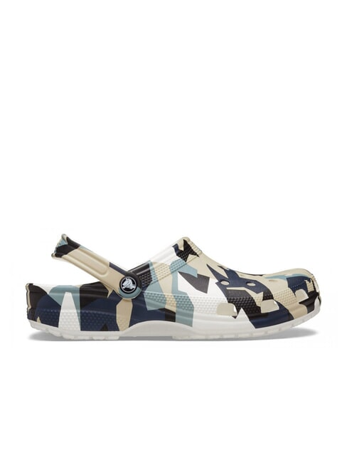 CROCS GEO CAMO Zapatillas unisex tipo sabot con estampado blanco / multicolor - Zapatos unisex
