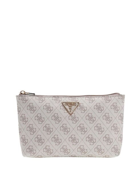 GUESS LAUREL 2 Bolso de mano con pu&ntilde;o logotipo de color topo oscuro - Bolsos Mujer