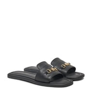 TOMMY HILFIGER TH Zapatillas de piel con logo negro - Zapatos Mujer - 1