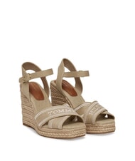 TOMMY HILFIGER TH Sandalias altas de cu&ntilde;a de lona r&aacute;bano picante - Zapatos Mujer - 1
