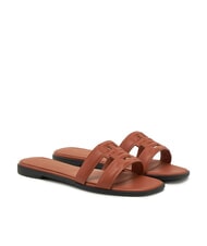 TOMMY HILFIGER TH LOGO STRAP Zapatillas bajas de piel corteza de canela - Zapatos Mujer - 1