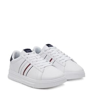 TOMMY HILFIGER MODERN CUPSOLE STRIPES Zapatillas de cuero blanco - Zapatos Hombre - 1